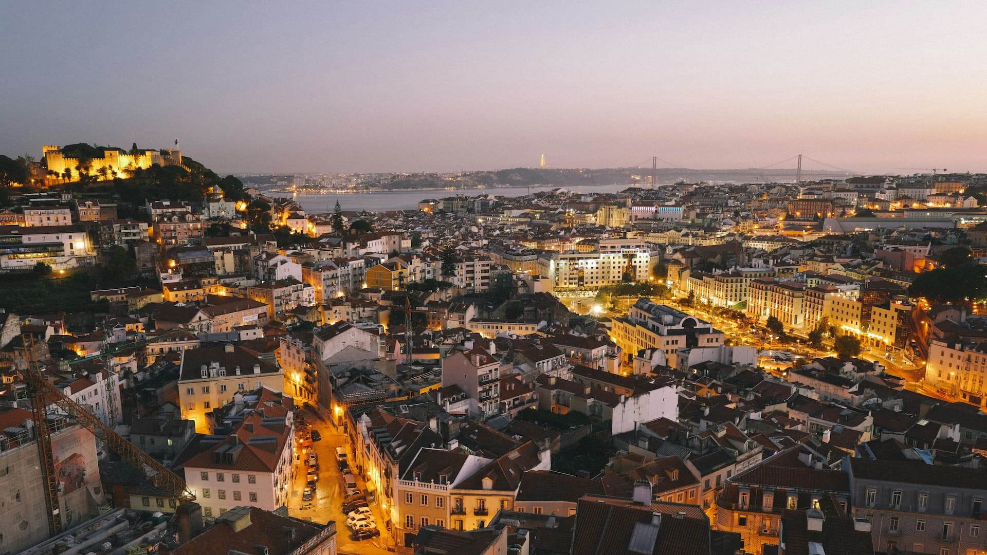 Vista aérea da cidade de Lisboa