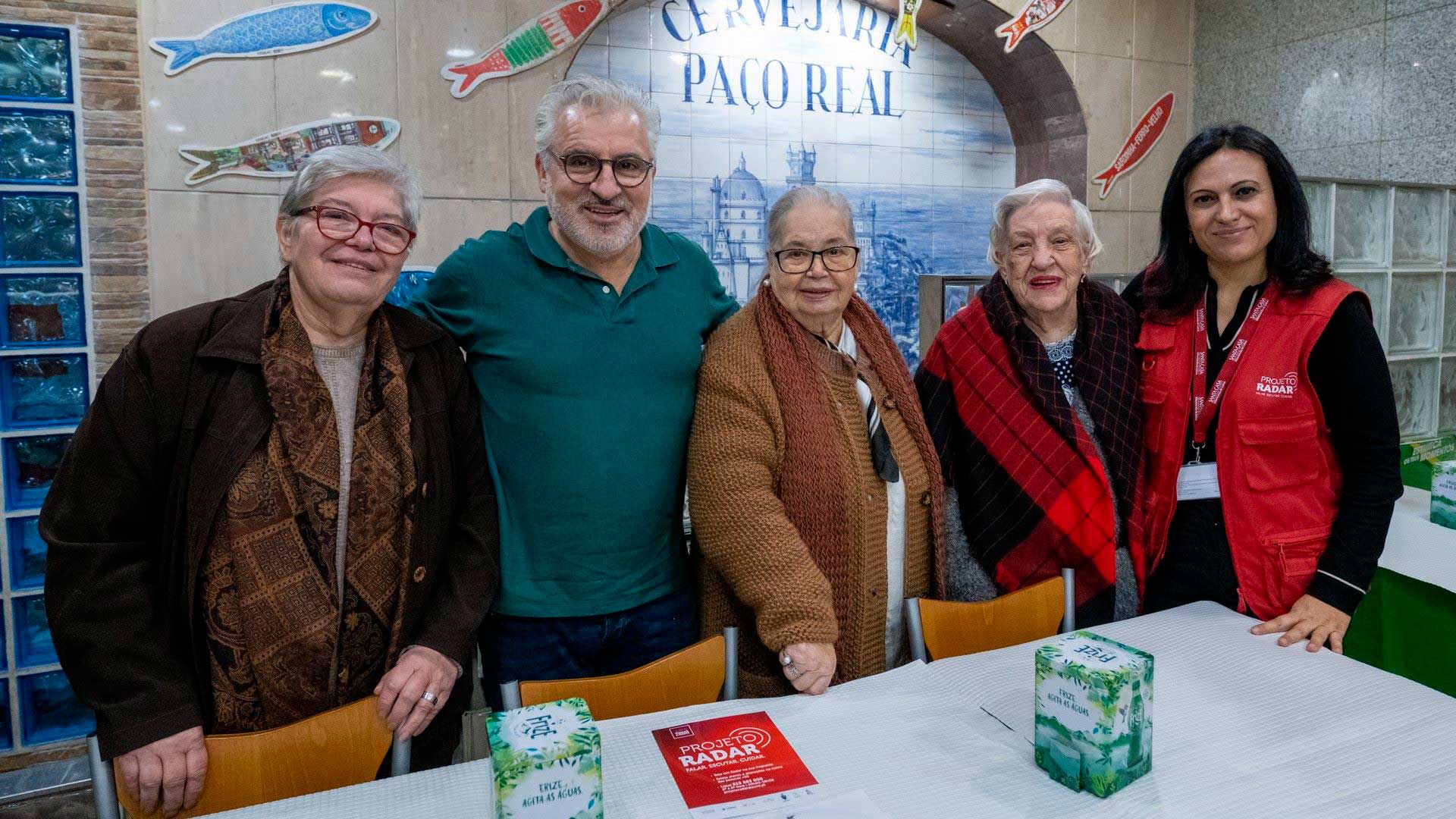 D. Dores, de 95 anos, a D. Ana Maria, de 74, e a D. Maria Alexandrina e Sr. Carlos.